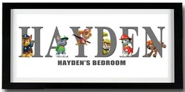 PAW PATROL Personalised Name Print Art - High Quality Frame Included Chase Skye - £29.30 GBP