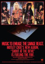 MOTLEY CRUE Band Custom 24 x 35 Shout At The Devil Album Promo Poster - ... - $45.00