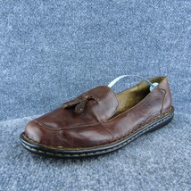 Born  Women Flat Shoes Brown Leather Slip On Size 10 Medium - £19.49 GBP