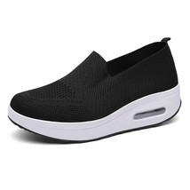 Summer One Pedal Set Foot Lazy Thick Bottom Sports Rocking Shoes Flying Woven Me - $32.52