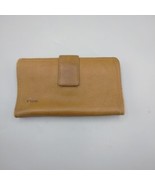 Vintage Fossil Brown Pebbled Leather Women’s Wallet Clutch Checkbook Bif... - $18.00 CAD