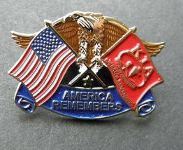 Kia America Remembers Usa Combo Flag Lapel Pin Badge 1.25 Inches - £4.35 GBP
