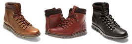Cole Haan Mens ZeroGrand Leather Waterproof Hiking Boots - $120.00