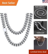 Hypoallergenic Stainless Steel Cuban Link Chain – Choose Width &amp; Length ... - $39.50