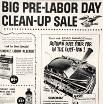 1954 Simoniz Automotive Cleaning Products Advertisement Labor Day Vintag... - $29.99
