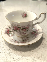 Royal Albert Lavender Rose Bone China Demitasse Tea Cup &amp; Saucer Set -  England - £15.60 GBP