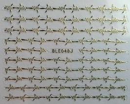 Nail Art 3D Decal Stickers Barbed Wire Gold BLE048J - £2.57 GBP
