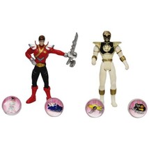 POWER RANGERS 4&quot; White and Red Ranger Action Figures &amp; Marbles - $14.00