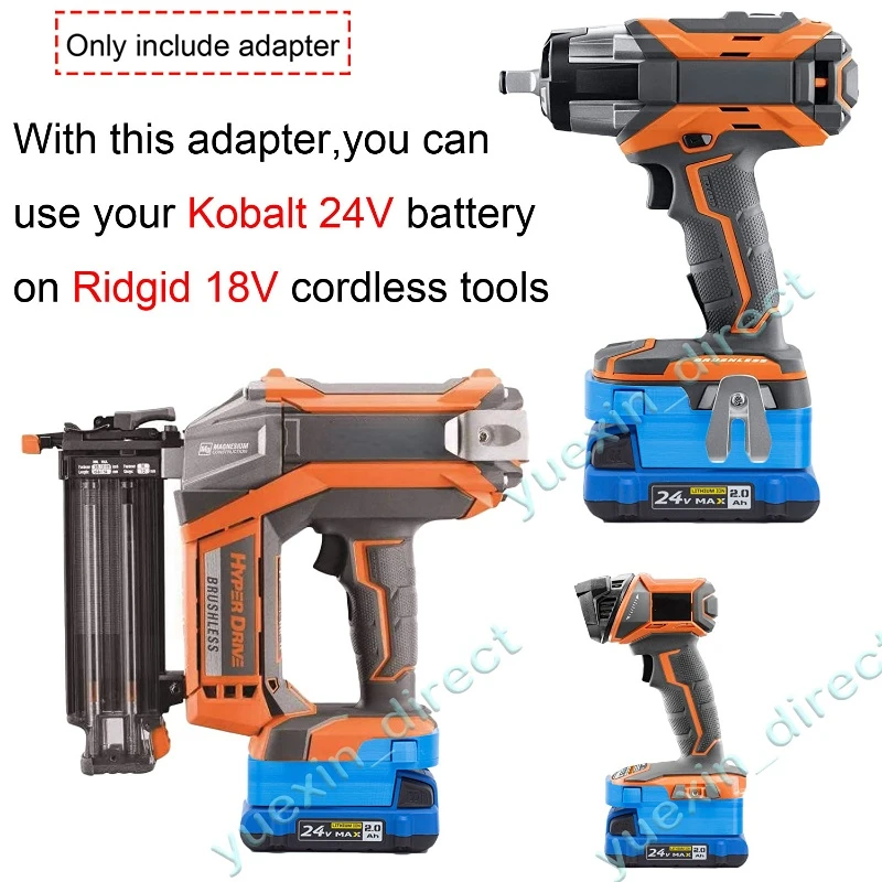 Adapter For Kobalt 24V Lithium-ion Battery Convert To Riid AEG 18V Cordless Tool - £69.44 GBP