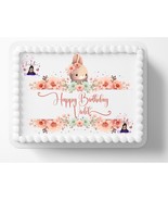 Watercolor Bunny Edible Image Cake Topper Birthday Cake Topper Frosting ... - $22.59 CAD