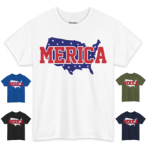 4th of July USA Merica Map American Pride Unisex T-Shirt - $18.60+