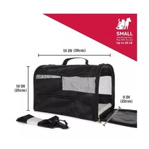 Vibrant Life Small Guaranteed on Board Soft-Sided Pet Carrier Black - £15.82 GBP