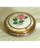 Pink Rose Gold Tone Metal Compact Mirror Unknown Maker - €22,79 EUR