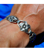 Vintage Art Deco Design Sterling Silver 925 Denmark Link panel Bracelet ... - $10,191.46 MXN