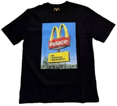 Palace x McDonald&#39;s Sign T-shirt in Black - £31.76 GBP