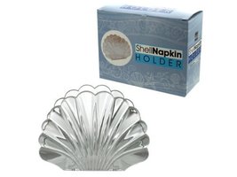 bulk buys Shell Shaped Napkin Holder Kitchen Essentials, 5-Inch, Transpa... - £5.20 GBP