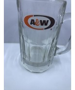 A &amp; W Heavy Root Beer Glass Mug Tall Clear With Logo  Preowned Vintage - £6.23 GBP