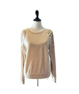 Victoria&#39;s Secret Sweatshirt Womens S Studs Long Sleeve Pullover Punk Ro... - $12.46