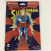 DC Comics Superman Bendable Poseable Action Figure Justice League Hero 2013 Toy - £13.98 GBP