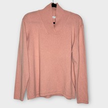 ORVIS dusty peach 100% cashmere sweater women&#39;s size large fall winter l... - £25.85 GBP