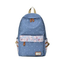Women Polka Dots Canvas Laptop Backpack Cute  work Ruack Bookbags School Student - £119.99 GBP
