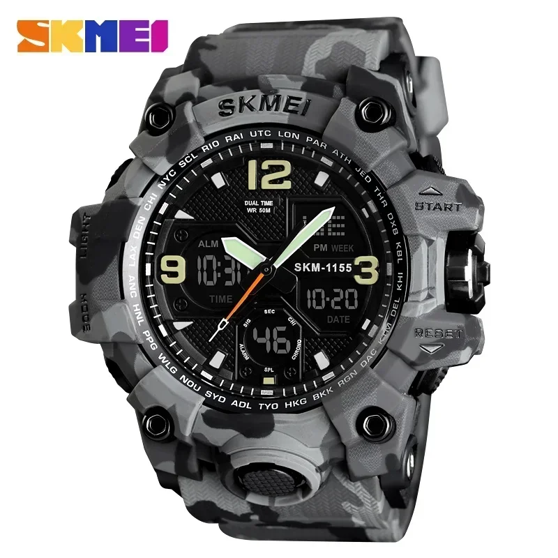 5Bar Waterproof Dual Display Wristwatches Relogio Masculino watch Sport ... - $22.95