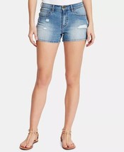 Denim Jean Shorts Blue  Indi Pop High Rise Ripped  William Rast SZ 28 NWT - $23.20