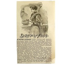 Syrup Of Figs Digestive Medicine 1894 Advertisement Victorian Laxative 1... - $19.99