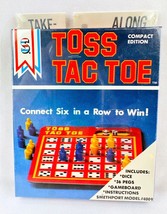 Take-Along Toss Tac Toe Compact Edition Smethport 1986 #4009 Age 6+ Made in USA - £6.32 GBP