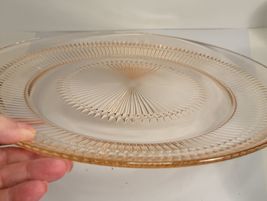 Pink Depression Glass Round Serving Tray 12.5" Wide image 3