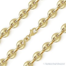8mm Puff Mariner Gucci Link 925 Sterling Silver 14k Y Gold-Plated Chain ... - $70.39+