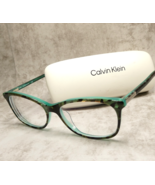 Calvin Klein Jeans Tortoise Teal Eyeglasses FRAMES w/Case CKJ 303 458 53... - $874.23 MXN
