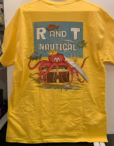 Gildan T-Shirt Ultra Cotton, Large, Made in Haiti, New R and T Nautical Ad - $6.65
