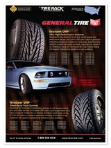 The Tire Rack Tires Blue Ford Mustange 2007 Full-Page Print Magazine Ad - £7.58 GBP