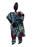 African Doll Woman Hand-Crafted Senegalese Doll Traditional Print Dress ... - £14.14 GBP