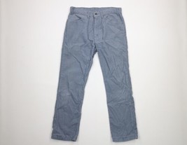 Vtg 70s Levis 536 Mens 34x30 Faded Straight Leg Corduroy Pants Steel Blu... - £118.00 GBP