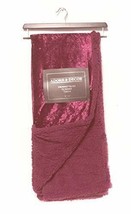 Sherpa Luxury Crushed Velvet Berber Throw Blanket 50&quot; x 60&quot; Reversible Purple - £15.65 GBP