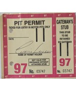 Motor Pit Stop Gate Stub Crew Permit 1997 - $4.95