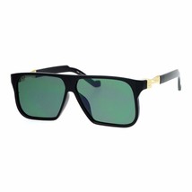 Mens Futuristic Fashion Sunglasses Flat Top Flat Lens Square Frame UV 400 - £8.73 GBP