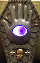 Gemmy Halloween Animated All Seeing Eyeball Doorbell Led Light Up Fortune skull - $17.81