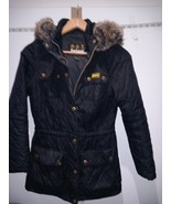 Barbour Black Womens Quilted Jacket Size 8uk Express Shipping - £31.87 GBP