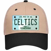 Celtics New Hampshire State Novelty Khaki Mesh License Plate Hat - £21.78 GBP