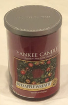Yankee Candle Red Apple Wreath 2 Wick 22 oz Candle New Unused - £23.36 GBP