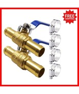 Heavy-Duty Brass 3/4 Inch Barb Ball Valve Set for Irrigation &amp; Plumbing ... - $587.19 MXN