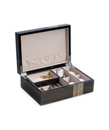 Lacquered Ash Wood Valet Box with Multi Compartments for Storage - $4,386.61 MXN