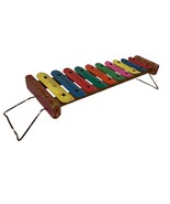 Vintage Wooden Xylophone With Metal Keys And Foldable Legs No Hammer - £8.60 GBP
