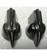 2 Vintage Black Bakelite Chicken Beak Pointer Knobs 1/4&quot; Shaf 1-3/16&quot;L - €9,24 EUR