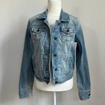 Abercrombie &amp; Fitch Vintage Denim Jean Jacket Distressed Medium - $33.85