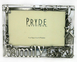 Pewter Photo Frame for Family 4x6 - £8.65 GBP