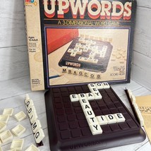 Vtg Milton Bradley Upwords 3D Word Builder Board Game Spell Out Stack Up... - £33.82 GBP